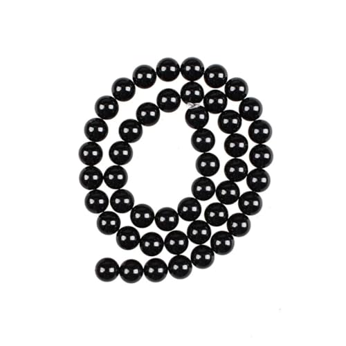 Natursteinperlen, schwarzer Achat, Onyx, rund, lose Perlen für Armbänder, Halsketten, Schmuckherstellung, poliert, 6 mm, 2–12 mm, 61 Perlen Natursteinperlen, schwarzer Achat, Onyx, rund, lose Perlen für Armbänder, Halsketten, Schmuckherstellung, poliert, 6 mm, 2–12 mm, 61 Perlen von Vsadsau