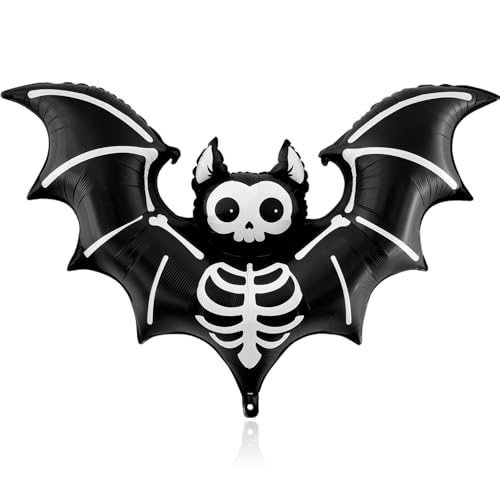 150 cm Fledermausballon für Halloween-Dekorationen – Mattschwarze Fledermaus-Folie Mylar-Luftballons für Halloween-Party, Geburtstag, Spukhaus, gruselige Dekorations-Zubehör 150 cm Fledermausballon für Halloween-Dekorationen – Mattschwarze Fledermaus-Folie Mylar-Luftballons für Halloween-Party, Geburtstag, Spukhaus, gruselige Dekorations-Zubehör von Vsdski