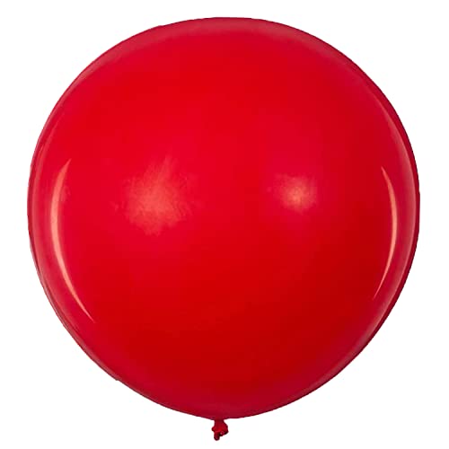 Vsosfiza 6 Stück 36 Zoll Großer Luftballons Rot, Jumbo Rot Latex Helium ballons für Party Deko(Ø 45 cm) von Vsosfiza