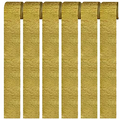 Vsosfiza 6er Set Krepppapier Golden kreppbänder Party Dekoration(4.5 cm x 25 m) von Vsosfiza