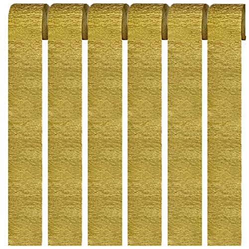 Vsosfiza 6er Set Krepppapier Golden kreppbänder Party Dekoration(4.5 cm x 25 m) von Vsosfiza