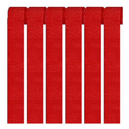 Vsosfiza 6er Set Krepppapier Rot kreppbänder Party Dekoration(4.5 cm x 25 m) von Vsosfiza