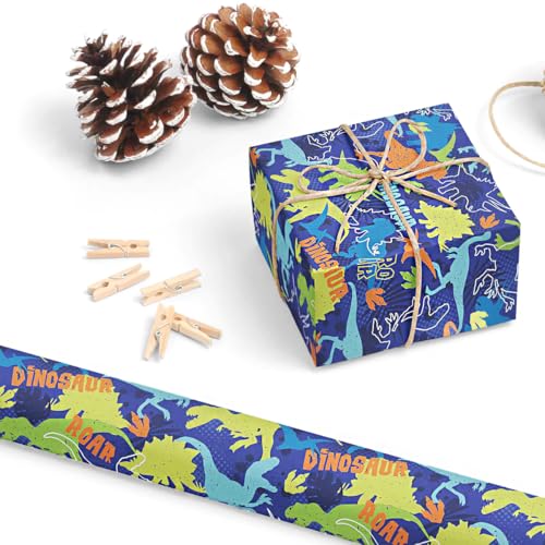Vsosfiza 76cmx10m Dinosaurier Geschenkpapier Rollen,Kindergeschenke Geburtstag Geschenkpapier für Dino Them Party Gastgeschenk. Vsosfiza 76cmx10m Dinosaurier Geschenkpapier Rollen,Kindergeschenke Geburtstag Geschenkpapier für Dino Them Party Gastgeschenk. von Vsosfiza