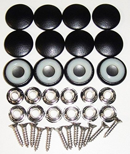 Dura Druckknöpfe für Polstermöbel, Vinyl, Schwarz, 12 Stück von Vstar Products
