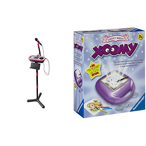 VTech 80-531704 Kidi Super Star DJ Studio, pink & Ravensburger Xoomy Sparkly Horses - Comics zeichnen Lernen, Kreatives Zeichnen und Malen für Kinder ab 7 Jahren, Mini-Zeichentisch für unterwegs VTech 80-531704 Kidi Super Star DJ Studio, pink & Ravensburger Xoomy Sparkly Horses - Comics zeichnen Lernen, Kreatives Zeichnen und Malen für Kinder ab 7 Jahren, Mini-Zeichentisch für unterwegs von Vtech
