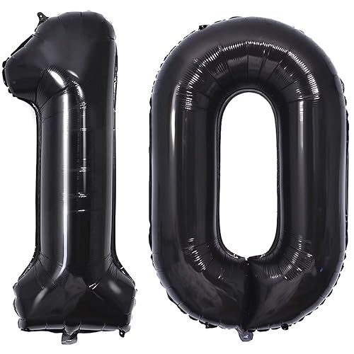 Vthoviwa 40 Zoll/18 Farbens Luftballon Zahlen 10 Schwarz, Luftballon 10. Geburtstag Foil Ballon, 0123456789,10-19,20-25,30,40,50,60,70,80,90, Folienballon 10 Party Dekoration Helium Unterstützen Vthoviwa 40 Zoll/18 Farbens Luftballon Zahlen 10 Schwarz, Luftballon 10. Geburtstag Foil Ballon, 0123456789,10-19,20-25,30,40,50,60,70,80,90, Folienballon 10 Party Dekoration Helium Unterstützen von Vthoviwa
