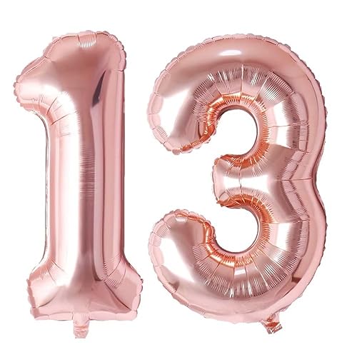 Vthoviwa 40 Zoll/18 Farbens Luftballon Zahlen 13/31 Rosegolden, Helium Luftballon 13/31. Geburtstag Foil Ballon, 0123456789,10-19,20-25,30,40,50,60,70,80,90, Folienballon 13/31 Party Dekoration Vthoviwa 40 Zoll/18 Farbens Luftballon Zahlen 13/31 Rosegolden, Helium Luftballon 13/31. Geburtstag Foil Ballon, 0123456789,10-19,20-25,30,40,50,60,70,80,90, Folienballon 13/31 Party Dekoration von Vthoviwa