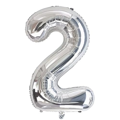 Vthoviwa 40 Zoll/18 Farbens Luftballon Zahlen 2 Silbrig, Luftballon 2. Geburtstag Foil Ballon, 0123456789,10-19,20-25,30,40,50,60,70,80,90, Folienballon 2 Party Dekoration Helium Unterstützen Vthoviwa 40 Zoll/18 Farbens Luftballon Zahlen 2 Silbrig, Luftballon 2. Geburtstag Foil Ballon, 0123456789,10-19,20-25,30,40,50,60,70,80,90, Folienballon 2 Party Dekoration Helium Unterstützen von Vthoviwa
