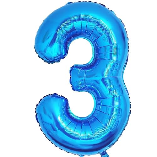 Vthoviwa 40 Zoll/18 Farbens Luftballon Zahlen 3 Blau, Luftballon 3. Geburtstag Foil Ballon, 0123456789,10-19,20-25,30,40,50,60,70,80,90, Folienballon 3 Party Dekoration Helium Unterstützen Vthoviwa 40 Zoll/18 Farbens Luftballon Zahlen 3 Blau, Luftballon 3. Geburtstag Foil Ballon, 0123456789,10-19,20-25,30,40,50,60,70,80,90, Folienballon 3 Party Dekoration Helium Unterstützen von Vthoviwa