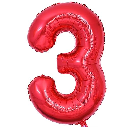 Vthoviwa 40 Zoll/18 Farbens Luftballon Zahlen 3 Rot, Luftballon 3. Geburtstag Foil Ballon, 0123456789,10-19,20-25,30,40,50,60,70,80,90, Folienballon 3 Party Dekoration Helium Unterstützen Vthoviwa 40 Zoll/18 Farbens Luftballon Zahlen 3 Rot, Luftballon 3. Geburtstag Foil Ballon, 0123456789,10-19,20-25,30,40,50,60,70,80,90, Folienballon 3 Party Dekoration Helium Unterstützen von Vthoviwa