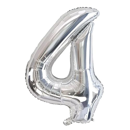 Vthoviwa 40 Zoll/18 Farbens Luftballon Zahlen 4 Silbrig, Luftballon 4. Geburtstag Foil Ballon, 0123456789,10-19,20-25,30,40,50,60,70,80,90, Folienballon 4 Party Dekoration Helium Unterstützen Vthoviwa 40 Zoll/18 Farbens Luftballon Zahlen 4 Silbrig, Luftballon 4. Geburtstag Foil Ballon, 0123456789,10-19,20-25,30,40,50,60,70,80,90, Folienballon 4 Party Dekoration Helium Unterstützen von Vthoviwa