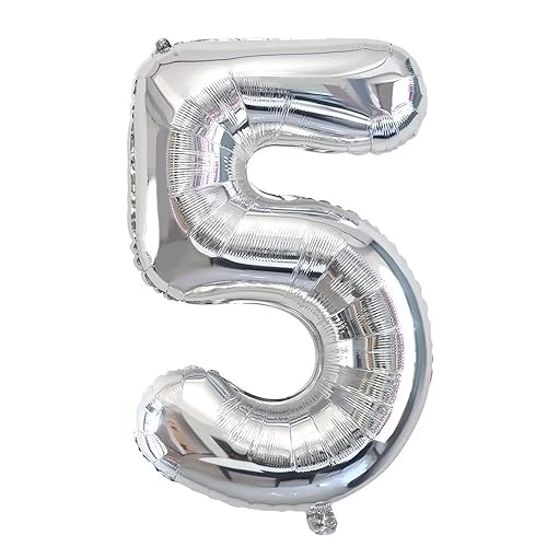Vthoviwa 40 Zoll/18 Farbens Luftballon Zahlen 5 Silbrig, Luftballon 5. Geburtstag Foil Ballon, 0123456789,10-19,20-25,30,40,50,60,70,80,90, Folienballon 5 Party Dekoration Helium Unterstützen Vthoviwa 40 Zoll/18 Farbens Luftballon Zahlen 5 Silbrig, Luftballon 5. Geburtstag Foil Ballon, 0123456789,10-19,20-25,30,40,50,60,70,80,90, Folienballon 5 Party Dekoration Helium Unterstützen von Vthoviwa