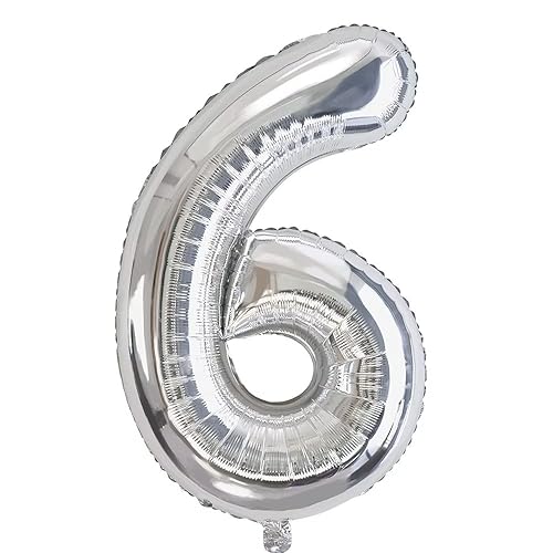 Vthoviwa 40 Zoll/18 Farbens Luftballon Zahlen 6 Silbrig, Luftballon 6. Geburtstag Foil Ballon, 0123456789,10-19,20-25,30,40,50,60,70,80,90, Folienballon 6 Party Dekoration Helium Unterstützen Vthoviwa 40 Zoll/18 Farbens Luftballon Zahlen 6 Silbrig, Luftballon 6. Geburtstag Foil Ballon, 0123456789,10-19,20-25,30,40,50,60,70,80,90, Folienballon 6 Party Dekoration Helium Unterstützen von Vthoviwa