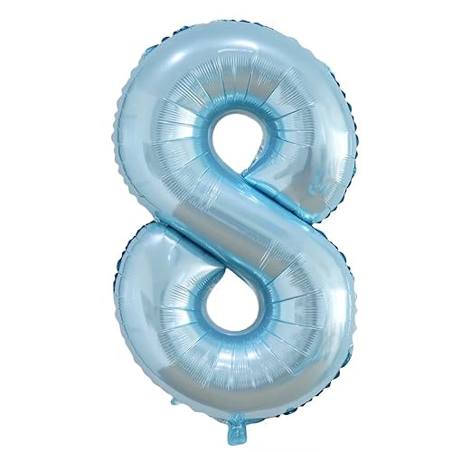 Vthoviwa 40 Zoll/18 Farbens Luftballon Zahlen 8 Perlblau, Luftballon 8. Geburtstag Foil Ballon, 0123456789,10-19,20-25,30,40,50,60,70,80,90, Folienballon 8 Party Dekoration Helium Unterstützen Vthoviwa 40 Zoll/18 Farbens Luftballon Zahlen 8 Perlblau, Luftballon 8. Geburtstag Foil Ballon, 0123456789,10-19,20-25,30,40,50,60,70,80,90, Folienballon 8 Party Dekoration Helium Unterstützen von Vthoviwa