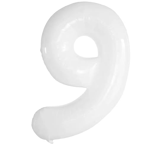 Vthoviwa 40 Zoll/18 Farbens Luftballon Zahlen 9 Weiß, Luftballon 9. Geburtstag Foil Ballon, 0123456789,10-19,20-25,30,40,50,60,70,80,90, Folienballon 9 Party Dekoration Helium Unterstützen Vthoviwa 40 Zoll/18 Farbens Luftballon Zahlen 9 Weiß, Luftballon 9. Geburtstag Foil Ballon, 0123456789,10-19,20-25,30,40,50,60,70,80,90, Folienballon 9 Party Dekoration Helium Unterstützen von Vthoviwa