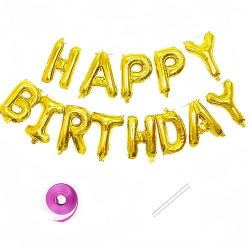 Vthoviwa Happy Birthday Banner Or, HAPPY BIRTHDAY Girlande Luftballons Or, 16 Zoll Geburtstag Folienballon Alufolie Geburtstagsballon Or Vthoviwa Happy Birthday Banner Or, HAPPY BIRTHDAY Girlande Luftballons Or, 16 Zoll Geburtstag Folienballon Alufolie Geburtstagsballon Or von Vthoviwa