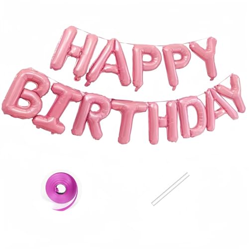 Vthoviwa Happy Birthday Banner Rosa, HAPPY BIRTHDAY Girlande Luftballons Rosa, Mädchen Party 16 Zoll Geburtstag Folienballon Alufolie Geburtstagsballon Rosa Vthoviwa Happy Birthday Banner Rosa, HAPPY BIRTHDAY Girlande Luftballons Rosa, Mädchen Party 16 Zoll Geburtstag Folienballon Alufolie Geburtstagsballon Rosa von Vthoviwa