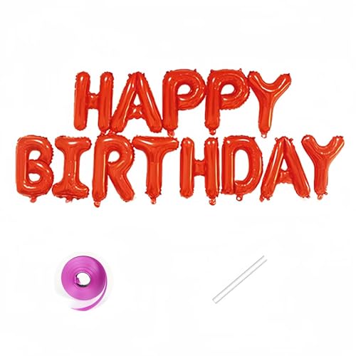 Vthoviwa Happy Birthday Banner Rot, HAPPY BIRTHDAY Girlande Luftballons Rot, 16 Zoll Geburtstag Folienballon Alufolie Geburtstagsballon Rot Vthoviwa Happy Birthday Banner Rot, HAPPY BIRTHDAY Girlande Luftballons Rot, 16 Zoll Geburtstag Folienballon Alufolie Geburtstagsballon Rot von Vthoviwa