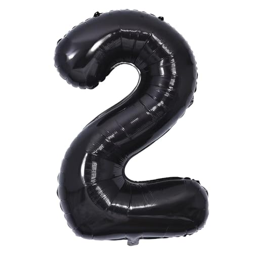 Vthoviwa 101 cm Luftballon 2. Geburtstag Giant Foil Ballon Nummer, 0123456789,10-19,20-25,30,40,50,60,70,80,90 Party Luftballon Zahlen 2 Schwarz Helium Unterstützen Vthoviwa 101 cm Luftballon 2. Geburtstag Giant Foil Ballon Nummer, 0123456789,10-19,20-25,30,40,50,60,70,80,90 Party Luftballon Zahlen 2 Schwarz Helium Unterstützen von Vthoviwa