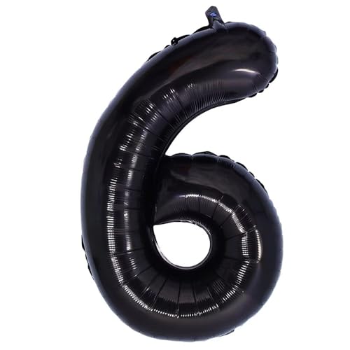Vthoviwa 101 cm Luftballon Zahlen 6 Schwarz, Luftballon 6. Geburtstag Foil Ballon, 0123456789,10-19,20-25,30,40,50,60,70,80,90, Folienballon 6 Party Dekoration Helium Unterstützen Vthoviwa 101 cm Luftballon Zahlen 6 Schwarz, Luftballon 6. Geburtstag Foil Ballon, 0123456789,10-19,20-25,30,40,50,60,70,80,90, Folienballon 6 Party Dekoration Helium Unterstützen von Vthoviwa