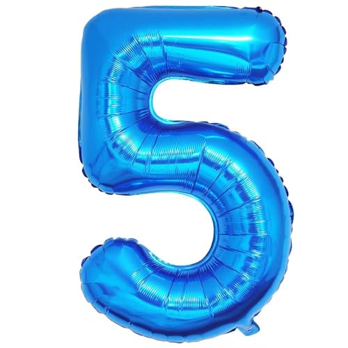 Vthoviwa 101cm Luftballon Zahlen 5 Blau, Luftballon 5. Geburtstag Foil Ballon, Folienballon 5 Party Dekoration Helium Unterstützen Vthoviwa 101cm Luftballon Zahlen 5 Blau, Luftballon 5. Geburtstag Foil Ballon, Folienballon 5 Party Dekoration Helium Unterstützen von Vthoviwa