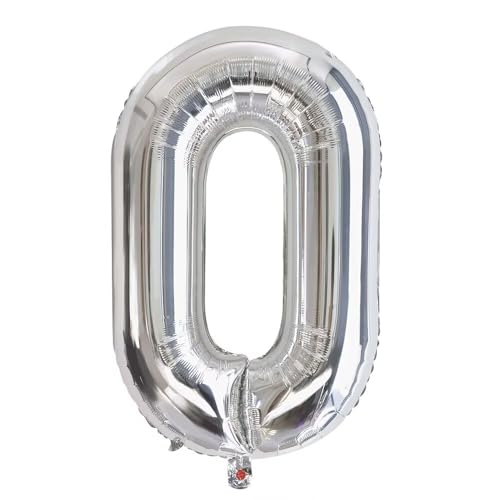 Vthoviwa 32 Zoll Luftballon Zahlen 0 silber, Luftballon 0. Geburtstag Foil Ballon, 0123456789,10-19,20-25,30,40,50,60,70,80,90, Folienballon 0 Party Dekoration Vthoviwa 32 Zoll Luftballon Zahlen 0 silber, Luftballon 0. Geburtstag Foil Ballon, 0123456789,10-19,20-25,30,40,50,60,70,80,90, Folienballon 0 Party Dekoration von Vthoviwa