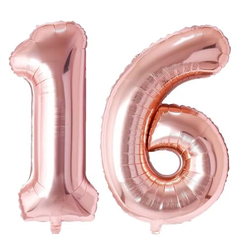 Vthoviwa 32 Zoll Luftballon Zahlen 16/61 Rosegolden, Number Luftballon 16/61. Geburtstag Foil Ballon, 0123456789,10-19,20-25,30,40,50,60,70,80,90, Folienballon 16/61 Party Dekoration Vthoviwa 32 Zoll Luftballon Zahlen 16/61 Rosegolden, Number Luftballon 16/61. Geburtstag Foil Ballon, 0123456789,10-19,20-25,30,40,50,60,70,80,90, Folienballon 16/61 Party Dekoration von Vthoviwa