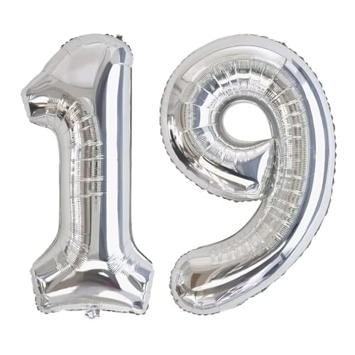 Vthoviwa 32 Zoll Luftballon Zahlen 19/81 silber, Number Luftballon 19/81. Geburtstag Foil Ballon, 0123456789,10-19,20-25,30,40,50,60,70,80,90, Folienballon 19/81 Party Dekoration Vthoviwa 32 Zoll Luftballon Zahlen 19/81 silber, Number Luftballon 19/81. Geburtstag Foil Ballon, 0123456789,10-19,20-25,30,40,50,60,70,80,90, Folienballon 19/81 Party Dekoration von Vthoviwa