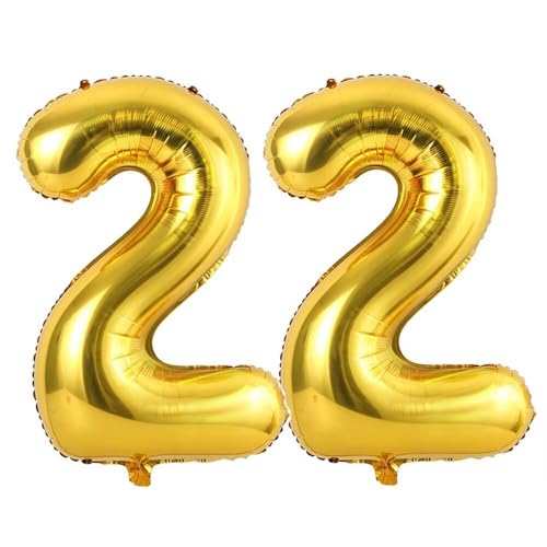 Vthoviwa 32 Zoll Luftballon Zahlen 22 Golden, Luftballon 0. Geburtstag Foil Ballon, 0123456789,10-19,20-25,30,40,50,60,70,80,90, Folienballon 22 Party Dekoration Vthoviwa 32 Zoll Luftballon Zahlen 22 Golden, Luftballon 0. Geburtstag Foil Ballon, 0123456789,10-19,20-25,30,40,50,60,70,80,90, Folienballon 22 Party Dekoration von Vthoviwa