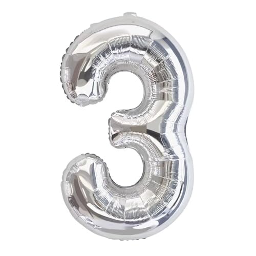 Vthoviwa 32 Zoll Luftballon Zahlen 3 silber, Luftballon 3. Geburtstag Foil Ballon, 0123456789,10-19,20-25,30,40,50,60,70,80,90, Folienballon 3 Party Dekoration Vthoviwa 32 Zoll Luftballon Zahlen 3 silber, Luftballon 3. Geburtstag Foil Ballon, 0123456789,10-19,20-25,30,40,50,60,70,80,90, Folienballon 3 Party Dekoration von Vthoviwa