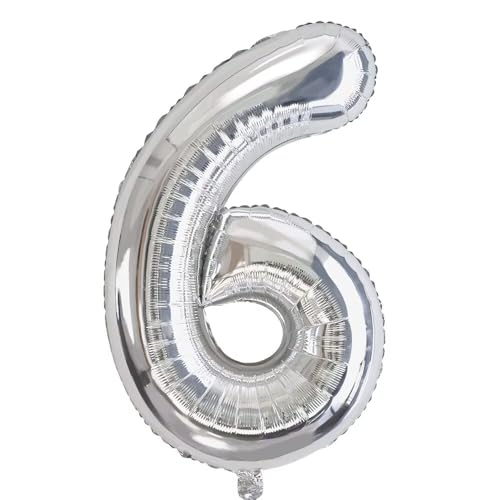 Vthoviwa 32 Zoll Luftballon Zahlen 6 silber, Luftballon 6. Geburtstag Foil Ballon, 0123456789,10-19,20-25,30,40,50,60,70,80,90, Folienballon 6 Party Dekoration Vthoviwa 32 Zoll Luftballon Zahlen 6 silber, Luftballon 6. Geburtstag Foil Ballon, 0123456789,10-19,20-25,30,40,50,60,70,80,90, Folienballon 6 Party Dekoration von Vthoviwa