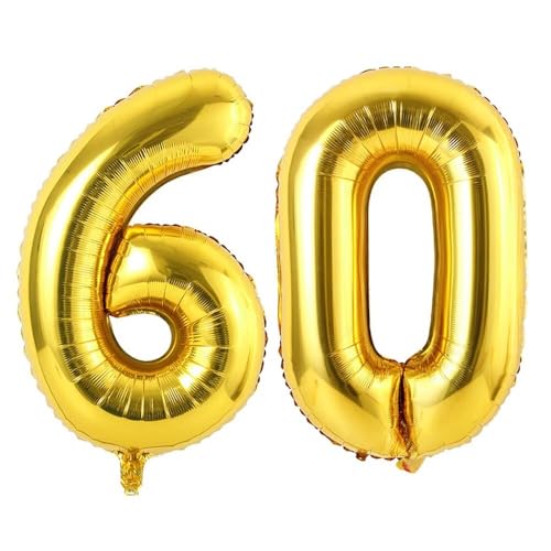 Vthoviwa 32 Zoll Luftballon Zahlen 60 Golden, Luftballon 0. Geburtstag Foil Ballon, 0123456789,10-19,20-25,30,40,50,60,70,80,90, Folienballon 60 Party Dekoration Vthoviwa 32 Zoll Luftballon Zahlen 60 Golden, Luftballon 0. Geburtstag Foil Ballon, 0123456789,10-19,20-25,30,40,50,60,70,80,90, Folienballon 60 Party Dekoration von Vthoviwa