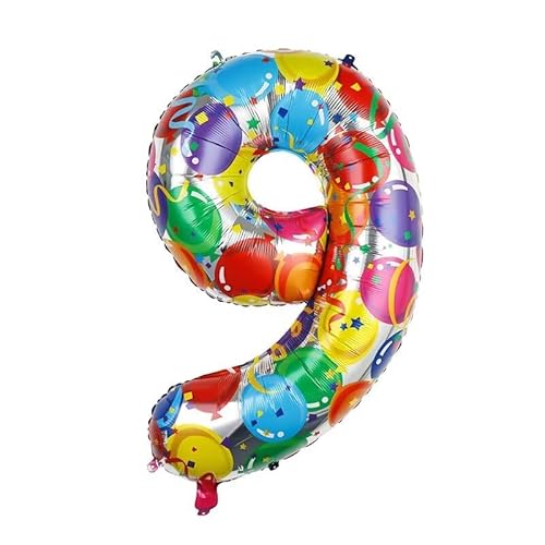 Vthoviwa 40 Zoll Luftballon Geburstag 9 Farbenfrohe, Luftballon 9. Geburtstag Foil Ballon, 0123456789,10-19,20-25,30,40,50,60,70,80,90, Folienballon 9 Party Dekoration Helium Unterstützen Vthoviwa 40 Zoll Luftballon Geburstag 9 Farbenfrohe, Luftballon 9. Geburtstag Foil Ballon, 0123456789,10-19,20-25,30,40,50,60,70,80,90, Folienballon 9 Party Dekoration Helium Unterstützen von Vthoviwa