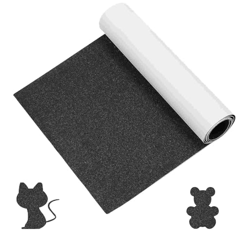 Vueinrg Filzgleiter Selbstklebend Filzmatte 30 x 200cm Klebefilz Selbstklebend Filz Meterware 2mm Dick Filzplatten zum Zuschneiden Möbelgleiter Filz für Stühle Möbel Couch (Schwarz) von Vueinrg