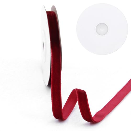 18m Samtband 10mm, Weiches Luxuriöses Samtband Geschenkband Fein Schleifenband, Velvet Ribbon Samtbänder Geschenkband für Geschenkverpackung Einladungen, Basteln, Blumensträuße, Party-Dekoration (Rot) 18m Samtband 10mm, Weiches Luxuriöses Samtband Geschenkband Fein Schleifenband, Velvet Ribbon Samtbänder Geschenkband für Geschenkverpackung Einladungen, Basteln, Blumensträuße, Party-Dekoration (Rot) von Vuemhjaey