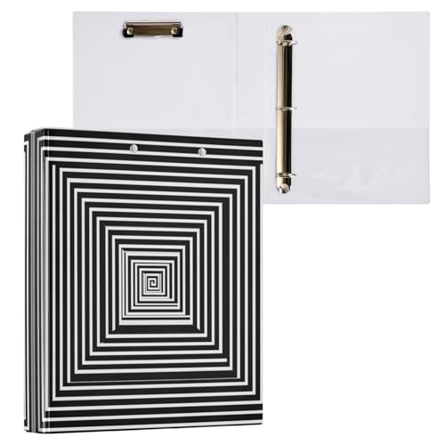 Vuiyean 3D-Ordner mit optischer Täuschung, 3,8 cm, mit Klemmbrett und Taschen, Hardcover-Ordner, 3 Ringe, strapazierfähig, großer Aktenordner für Büro, Schulbedarf, für 200 Blatt von Vuiyean