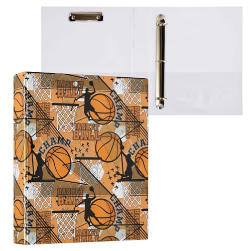Vuiyean Basketball-Ordner mit Klemmbrett und Taschen, 3,8 cm, Hardcover-Ordner, 3 Ringe, strapazierfähig, großer Aktenordner für Zuhause, Büro, Schulbedarf, für 200 Blatt, Orange und Schwarz Vuiyean Basketball-Ordner mit Klemmbrett und Taschen, 3,8 cm, Hardcover-Ordner, 3 Ringe, strapazierfähig, großer Aktenordner für Zuhause, Büro, Schulbedarf, für 200 Blatt, Orange und Schwarz von Vuiyean