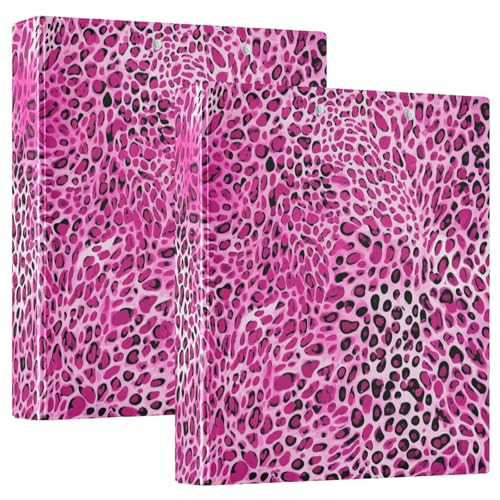 Vuiyean Ordner mit Leopardenmuster, Tierhaut, 3,8 cm, mit Klemmbrett und Taschen, Hardcover-Ordner, 3 Ringe, strapazierfähig, großer Aktenordner für Büro, Schulbedarf, hält 200 Blatt, 2 Stück Vuiyean Ordner mit Leopardenmuster, Tierhaut, 3,8 cm, mit Klemmbrett und Taschen, Hardcover-Ordner, 3 Ringe, strapazierfähig, großer Aktenordner für Büro, Schulbedarf, hält 200 Blatt, 2 Stück von Vuiyean