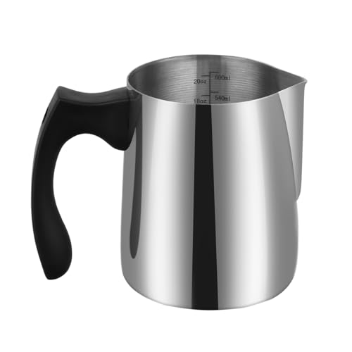 Vukehon 550ml Schmelztopf Kerzenwachs, Edelstahl Kerzen Schmelztopf, Wasserbad Schmelzschale für Kerzenherstellung, Seifenherstellung (Silber) von Vukehon