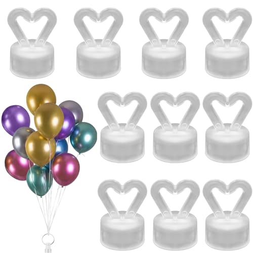 10Pcs Ballongewicht,Ballongewicht Für Helium Luftballon Beschwerer Kunststoff Set Helium Ballongewichte Kegel Wiederverwendbar Helium Luftballon Halter Für Hochzeit Kinder Feiern Geburtstag (Herzform) von Vulevirtue