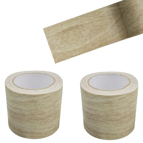 2 Rolle Holzoptik Klebeband,Reparaturband aus Holzmaserung Selbstklebend Holzmaserung Panzertape Möbelklebeband Holz Effekt Reparatur Klebeband Simulation Holzmaserung für Böden Tische Wände Stühle von Vulevirtue