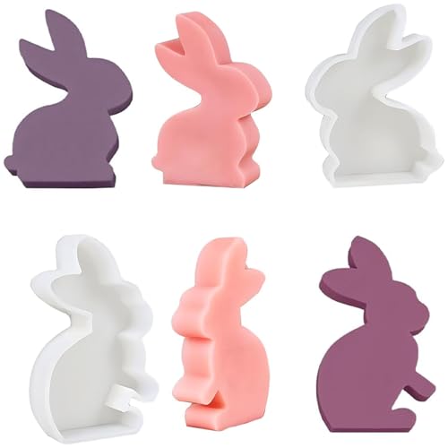 2 Stück Silikonform Ostern,Ostern Kaninchen Silikonformen 3D Silikonformen Gießformen Ostern Gießform Kerzenhalter Silikon Kerzenhalter Hasenform für Ostern für Sojawachskerzen, Oster-DIY-Geschenke 2 Stück Silikonform Ostern,Ostern Kaninchen Silikonformen 3D Silikonformen Gießformen Ostern Gießform Kerzenhalter Silikon Kerzenhalter Hasenform für Ostern für Sojawachskerzen, Oster-DIY-Geschenke von Vulevirtue