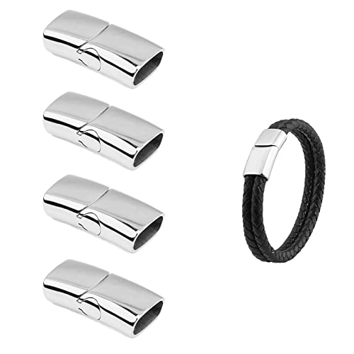 4 pcs Armband Verschlüsse,Bajonettverschluss Edelstahl,Rechteck Magnetverschluss,Armband Verschlüsse zum Basteln,Für Armband Schmuckherstellung Machen von Vulevirtue