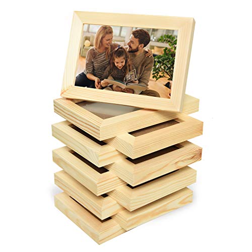 Vumdua 10 Stück Holz-Bilderrahmen zum Basteln, unlackierte Holz-Bilderrahmen, Bastelrahmen-Set für Kunsthandwerk, DIY-Malprojekte – für Erwachsene und Kinder Handwerk (12,7 x 17,8 cm, Rahmengröße für Vumdua 10 Stück Holz-Bilderrahmen zum Basteln, unlackierte Holz-Bilderrahmen, Bastelrahmen-Set für Kunsthandwerk, DIY-Malprojekte – für Erwachsene und Kinder Handwerk (12,7 x 17,8 cm, Rahmengröße für von Vumdua