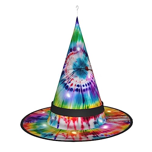 Vuoongt Batik-Hut, Hippie-Druck, Halloween-Hut, vielseitig, leicht, Kostümzubehör, faltbar, spitz, Hutlicht Vuoongt Batik-Hut, Hippie-Druck, Halloween-Hut, vielseitig, leicht, Kostümzubehör, faltbar, spitz, Hutlicht von Vuoongt