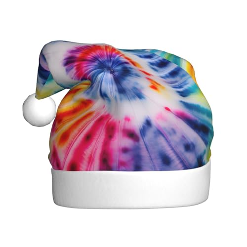 Vuoongt Beautiful World Weihnachtsmütze mit Regenbogen-Stamm-Druck, für Erwachsene, Weihnachtsdekoration für Neujahr, Festliches Partyzubehör von Vuoongt