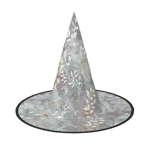Vuoongt Blue Grace Flora-Druck, Halloween-Hut, vielseitig, leicht, Kostümzubehör, faltbar, spitzer Hut Vuoongt Blue Grace Flora-Druck, Halloween-Hut, vielseitig, leicht, Kostümzubehör, faltbar, spitzer Hut von Vuoongt