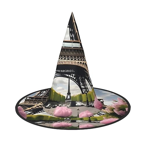 Vuoongt Blume Paris Eiffelturm Print Halloween Hut Vielseitiger Leichter Kostüm Zubehör Faltbarer Spitzhut Vuoongt Blume Paris Eiffelturm Print Halloween Hut Vielseitiger Leichter Kostüm Zubehör Faltbarer Spitzhut von Vuoongt
