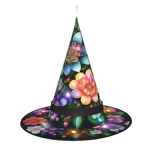 Vuoongt Blumen-Diamant-Gemälde, Druck, Halloween-Hut, vielseitig, leicht, Kostümzubehör, faltbar, spitz, Hutwithlight Vuoongt Blumen-Diamant-Gemälde, Druck, Halloween-Hut, vielseitig, leicht, Kostümzubehör, faltbar, spitz, Hutwithlight von Vuoongt
