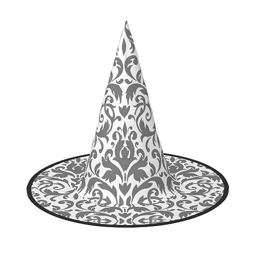 Vuoongt Dekor, weiß-schwarzer Druck, Halloween-Hut, vielseitig, leicht, Kostümzubehör, faltbar, spitzer Hut Vuoongt Dekor, weiß-schwarzer Druck, Halloween-Hut, vielseitig, leicht, Kostümzubehör, faltbar, spitzer Hut von Vuoongt